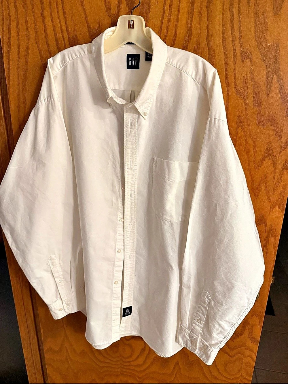 Vintage GAP The Big Oxford White Shirt XL 100% Cotton Oversized Button Down